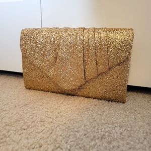 Gold Clutch Purse with optional Strap